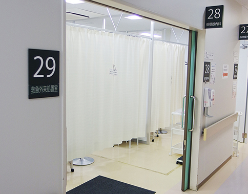 甲賀病院 小児外来の待合室